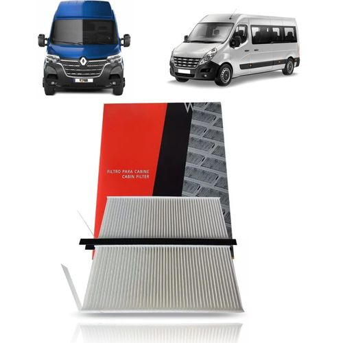 FILTRO DE AR DA CABINE MASTER 2.3 2013 A 2023 WEGA