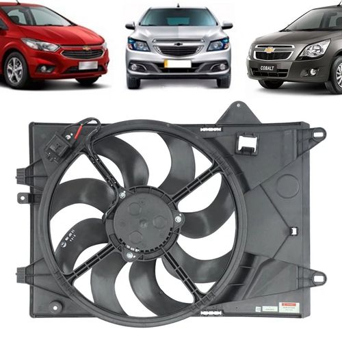 ELETROVENTILADOR ORIGINAL COBALT SPIN 1.4 2012 A 2017 ONIX PRISMA 1.0 1.4 2012 A 2019 MANUAL COM AR CONDICIONADO DENSO