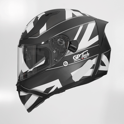 Capacete gp tech v128 uk oculos solar interno