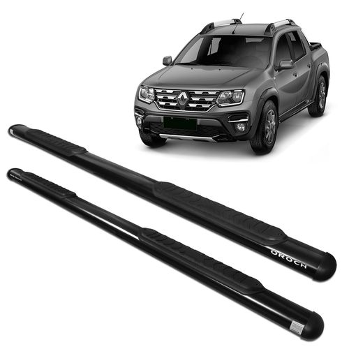 Estribo Lateral Oroch 2016 a 2023 Oblongo Preto