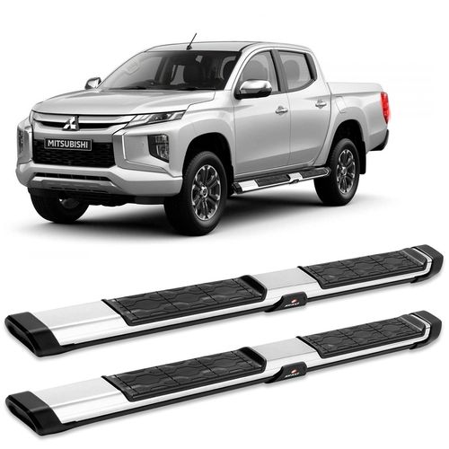 Estribo Lateral L200 Triton Sport 2017 a 2023 Alumínio Cromado Keko My Road