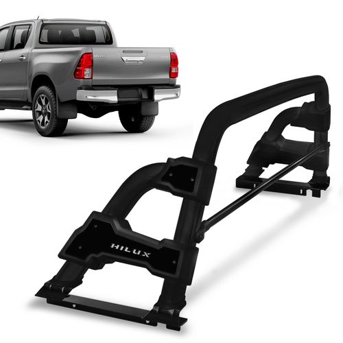 Santo Antonio STR Hilux 2016 a 2023 Preto Com Grade