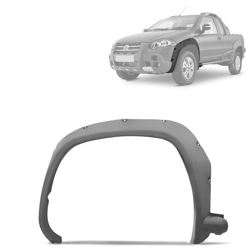 Alargador de Paralamas Strada Adventure Locker 2009 a 2013 Dianteiro Esquerdo Cinza