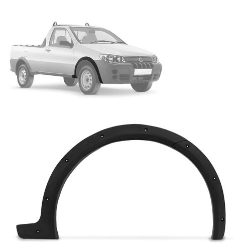 Alargador de Paralamas Strada Adventure Working 2002 a 2007 Dianteiro Direito Preto