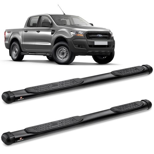 Estribo Lateral Ranger 2013 a 2023 Oblongo Preto Keko K1