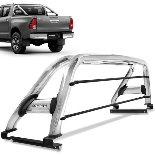 Santo Antonio Hilux 2016 a 2023 Duplo Cromado Com Barra