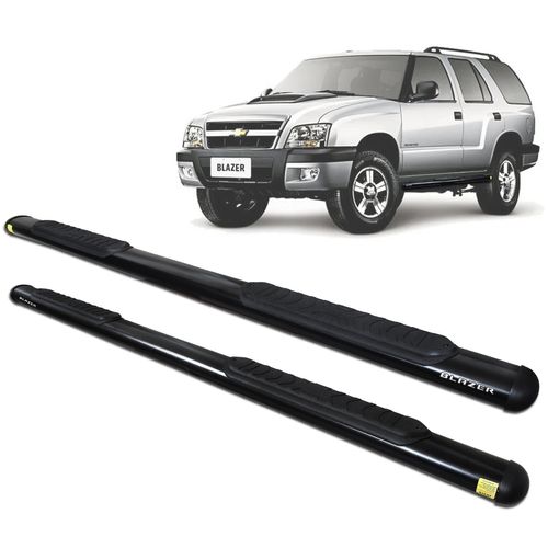 Estribo Lateral Blazer 2001 a 2011 Oblongo Oval Preto Track