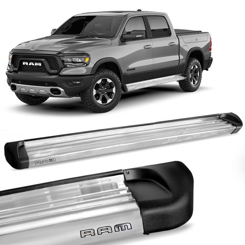 Estribo Lateral Dodge Ram 1500 CD 2021 2022 2023 Alumínio Polido