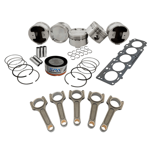 kit Forjado Marea 5cil Fivetech 2.0 20V Turbo - Jogo 5 Bielas Super A Beam 144mm 1100CV + Junta + Jogo Pistão com Anel