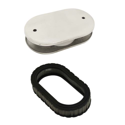 FILTRO DE AR ESPORTIVO OVAL PARA CARBURADOR BROSOL / SOLEX H34 COM ELEMENTO FILTRANTE ESPORTIVO OVAL 40MM