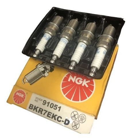 Jogo De Velas Bkr7ekc-d Original Ngk