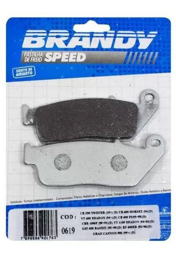 Pastilha Dianteira Cb600 04/07 Cb500f Cb650f Cb250 Cbr450