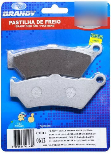 Pastilha Dianteira Cb500 97/05 Xt660 F650gs F700gs 13 Ed
