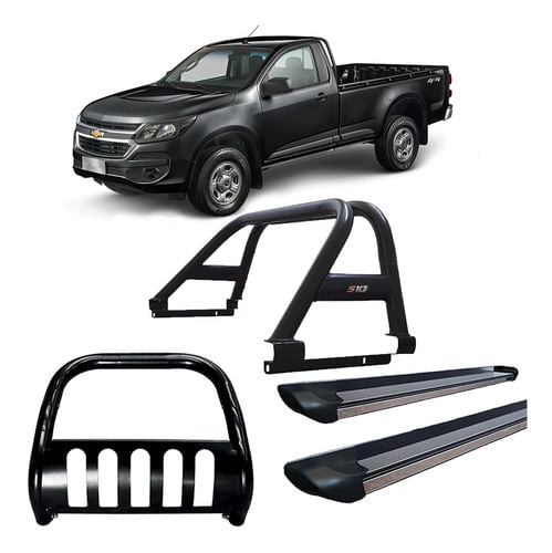 Kit Quebra Mato|santo Ant. D|estribo Pers S10 12/20 Cs Preto