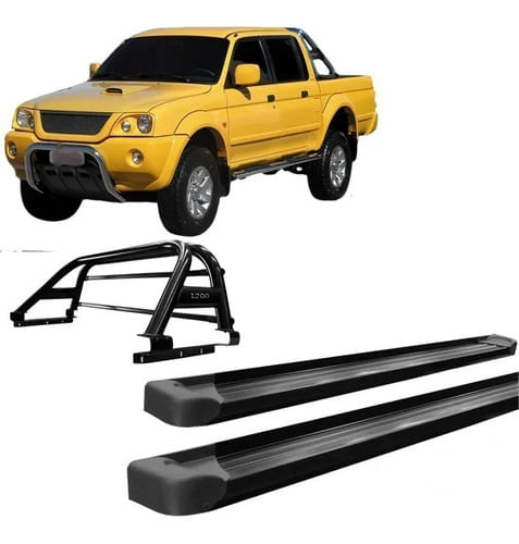 Kit Estribo Santo Antônio L200 2004 Preto