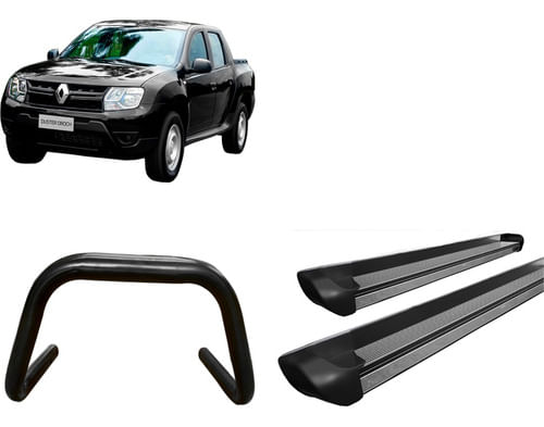 Kit Quebra Mato S/barra+estribo Personalizado Preto  Oroch