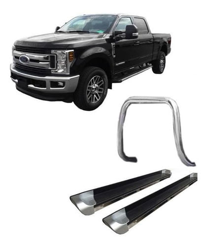 Kit Quebra Mato S/chapa Estribo Cromado F250