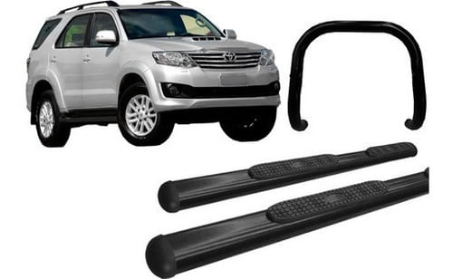 Kit Estribo Oval Quebra Mato S/ Barra Preto Sw4 Até 2015