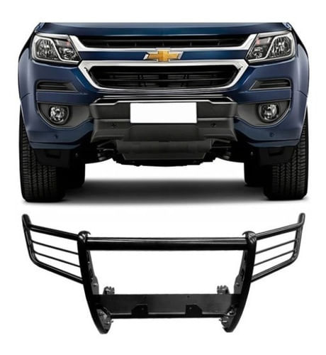 Quebra Mato S-10 2012 Em Diante Com  Base P/ Guincho Preto