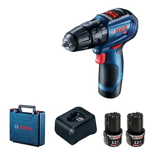 Parafusadeira Furadeira a Bateria de Impacto GSB 12V-30 Com 2 Baterias e Maleta Bosch