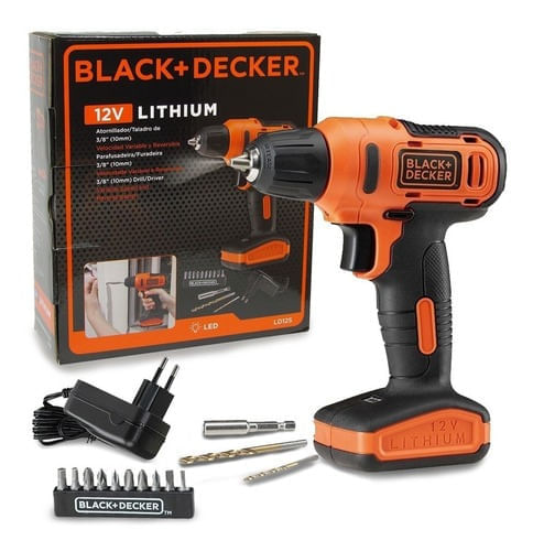 Parafusadeira Furadeira a Bateria 12V LiIon BLACK+DECKER LD12S