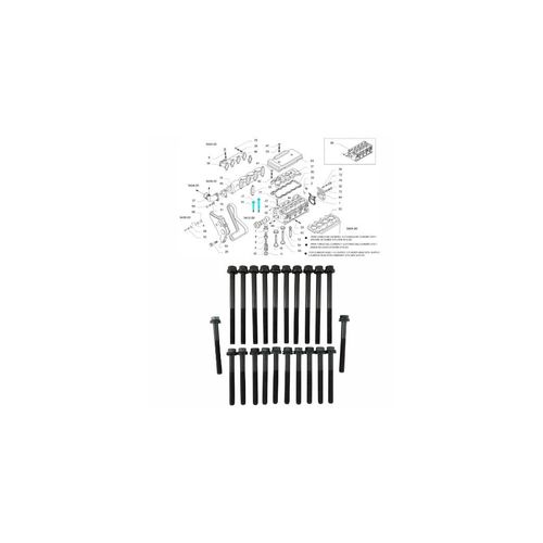Jogo Parafuso Cabeçote Ducato 2.8 98/05 (M12X1,25X120 12PCS) (M12X1,25X160 10PCS)