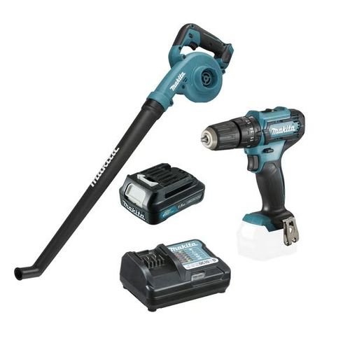 Kit Parafusadeira de Impacto 12V + Soprador de Ar + 1 Bateria e Carregador - Makita - KITHP333+UB101