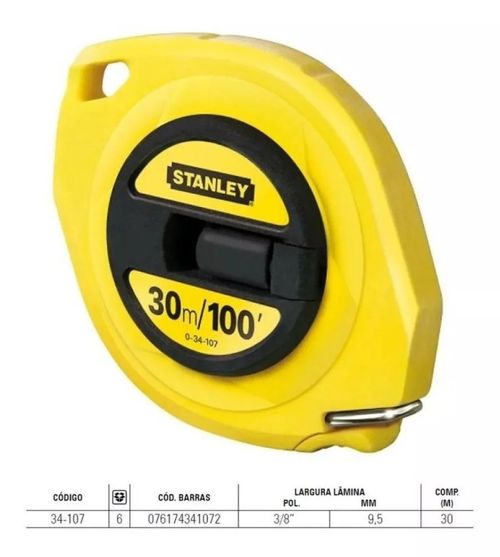 Trena Longa De Aço 30m 34-107s - Stanley