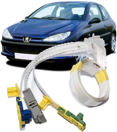 Kit Reparo Da Cinta Airbag Fita Buzina Peugeot 206 207 307 Aircross - Flat Branco