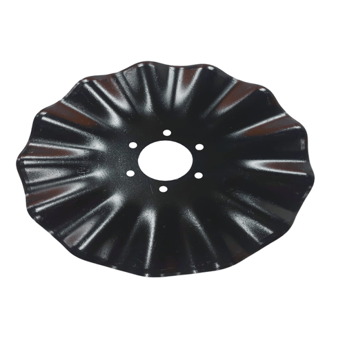 Disco Ondulado de Corte 18 Polegadas Com 6 Furos Para Plantadeiras Furo Central de 80mm 13 Ondas