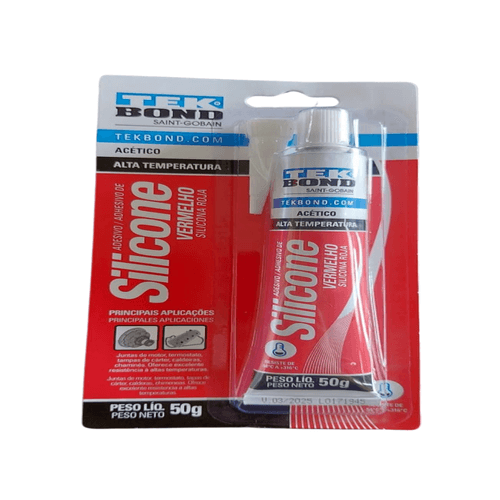 Silicone Junta de alta temperatura Vermelho 50g Automotivo e Agrícola