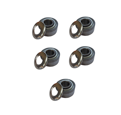 Kit Com 5 Rolamentos Modelo F110390 Com Defletor Medidas 20x47x25 Marca OBM