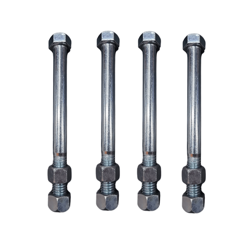 Kit 4 Parafusos de Ferro 3/4" Zincado Com 2 Porcas Para Haste de Subsoladores