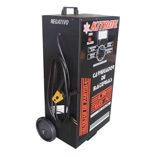 Carregador de Bateria 60AMP Bivolt 12v Com Auxiliar de Partida - CRAP-60A - Kitron