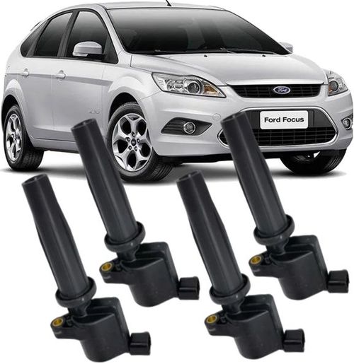 Kit 4 Bobina de Ignicao Focus 2.0 16V Duratec de 2004 À 2017 - Original Ford