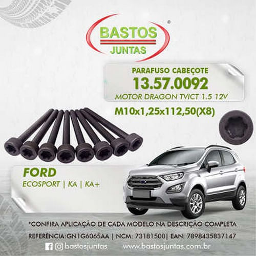 PARAFUSO DE CABECOTE - FORD ECOSPORT 1.5 12V 3CIL APOS 2017