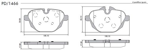 PASTILHA DE FREIO-BMW - (T) 535 3.0 10/16; I8 1.5T 15/16; X3 2.0 XDRIVE 20I 12/, 28I 13/16, 3.0 XDRIVE 28I 11/12, 35I 11