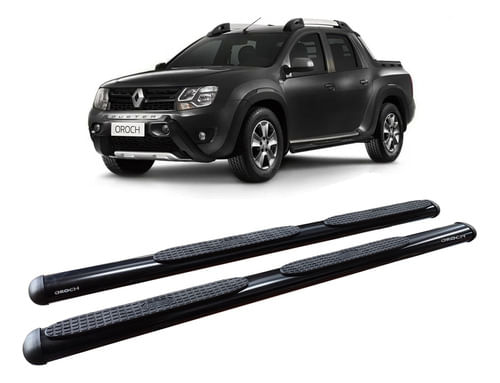 Estribo Duster Oroch Tubolar Oval Preto