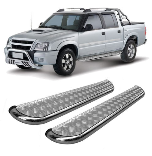 Estribo S-10 Ate 2011 Cabine Dupla 2,5  Chapa Cromado