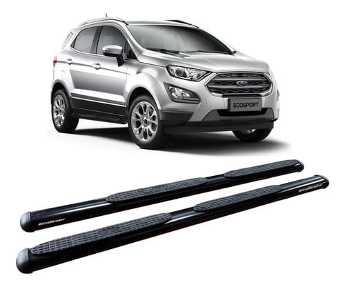 Estribo Ecosport 2013 A 2017 Oblongo Oval Preto