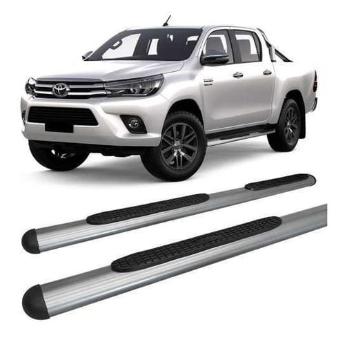 Estribo Oval Hilux 2016 E 2019 Cabine Dupla Grafite
