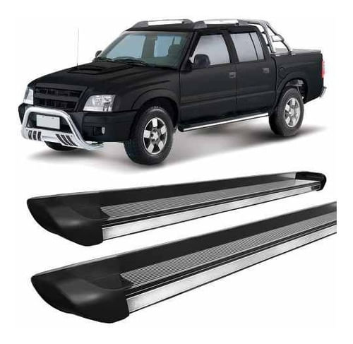 Estribo S10 S-10 1995 A 2011 Personalizado Alumínio Preto