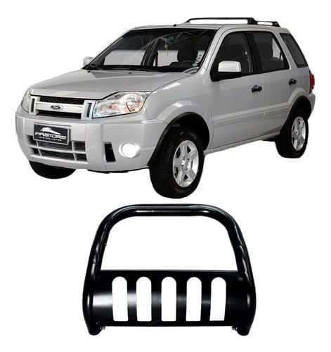 Para-choque De Impulsão Ecosport 2008 A 2012 Com Chapa Preto