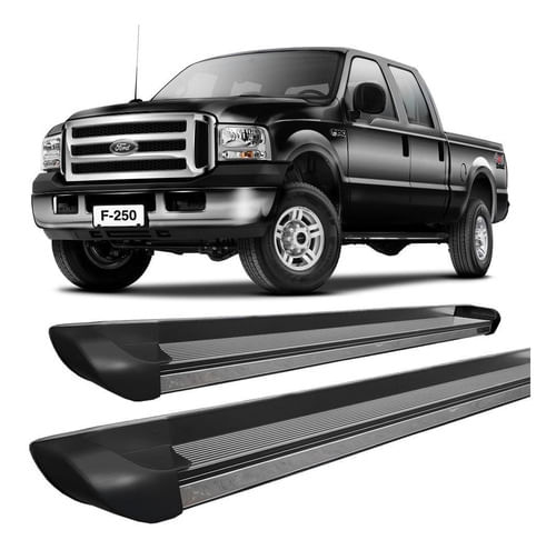 Estribo F-250 Cabine Dupla Personalizado Preto