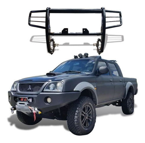 Para-Choque de Impulsão L-200 Outdoor 05 á 2012 C/Suporte Preto