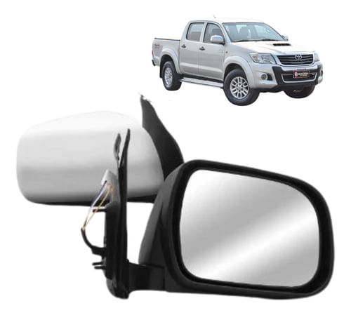 Retrovisor Eletrico Hilux Cromado Esquerdo - Lado Motorista