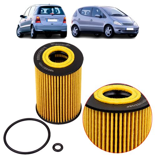 Filtro de Óleo Mercedes-Benz Classe A 160 1.6 (W168) 1997 a 2004 e 190 1.9 (W168) 1999 a 2004