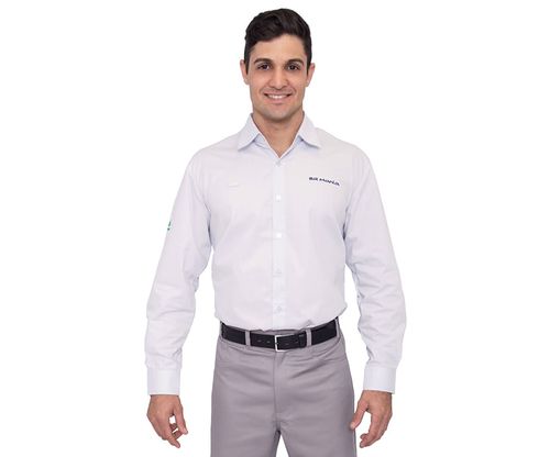 camisa gerente masculina manga longa m   / UN / Brmania