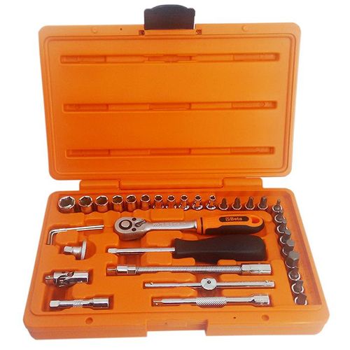 Jogo de Soquete Sextavado encaixe 1/4 04 a 13Mm com Acessorios e Bits 35 Peças - 903/C35 - Beta