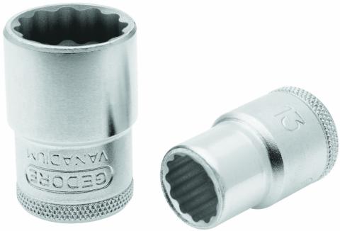 Soquete Estriado Curto Encaixe 1/2 - 11/16 - D19 - 015.157 - Gedore